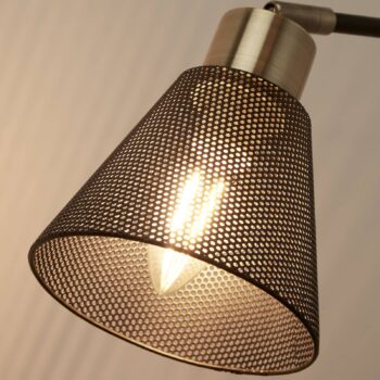 Nástenné svetlo Sepanta, čierne/mosadzné, kov, výška 21 cm, E14