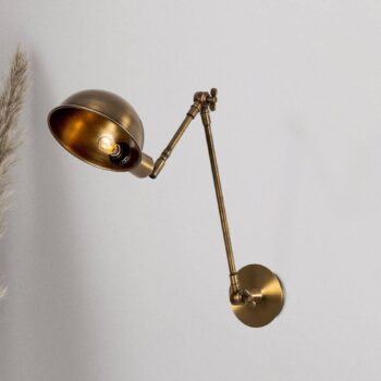 Nástenné svetlo Sivani 6239, starý mosadz, nastaviteľné, E27