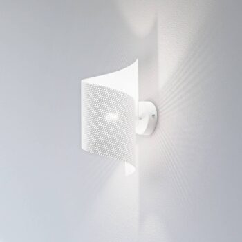 Nástenné svetlo Spiral, biele, kov, G9, výška 29 cm