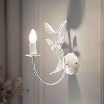 Nástenné svetlo Summer, biela/zelená/ružová, šírka 11 cm, oceľ