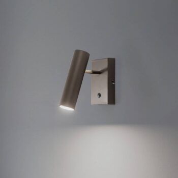 Nástenné svietidlo Axion, 1 svetlo, titánová farba, oceľ