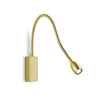 Nástenné svietidlo Banu LED s vypínačom, mosadz, 30 cm