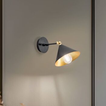 Nástenné svietidlo Berceste 185-A čierna/zlatá