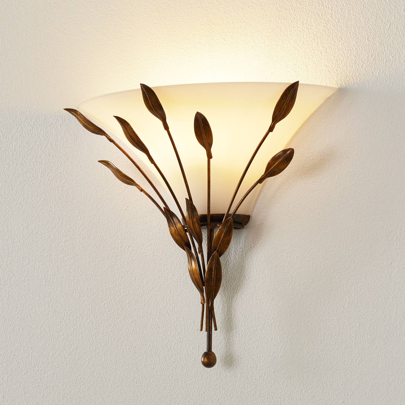 Nástenné svietidlo CAMPANA s dekorom listov Nástenné svietidlo CAMPANA s dekorom listov