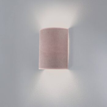 Nástenné svietidlo Celine, Soro, ružová farba, látka, E27