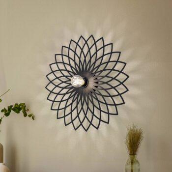 Nástenné svietidlo Fellini MR-987 vzor otvorov Ø50cm čierna