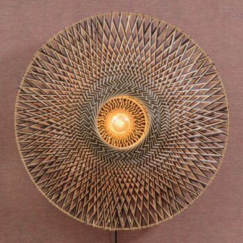 Nástenné svietidlo GOOD & MOJO Bali z bambusu, Ø 87 cm