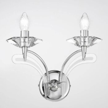 Nástenné svietidlo Icaro dvoj-plameňové chróm