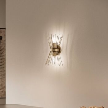 Nástenné svietidlo Kirpi 3092 šírka 23cm zlatá