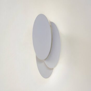 Nástenné svietidlo Lindby LED Kolme, biele, plast, 28 cm