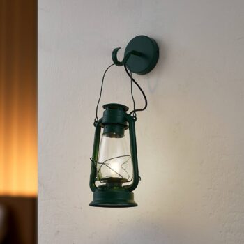 Nástenné svietidlo Lindby Raisa, zelené, kovové, svietidlo, E14