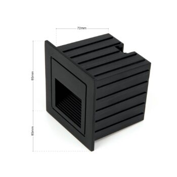 Nástenné svietidlo Loro LED, čierne, šírka 8,5 cm, hliník