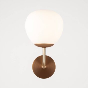 Nástenné svietidlo Maytoni Erich, mosadzná ruža, sklo/kov, 1 svietidlo.