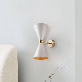 Nástenné svietidlo Maytoni Vesper, biela/zlatá, 2 svetlá, kov