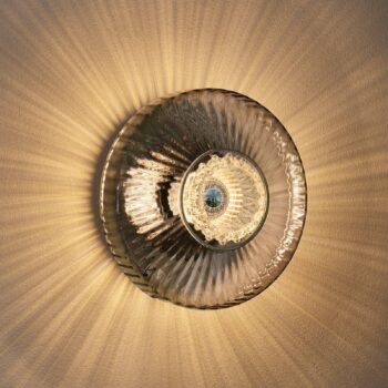 Nástenné svietidlo New Wave Optic XL, dymovo sivé, očko, zástrčka