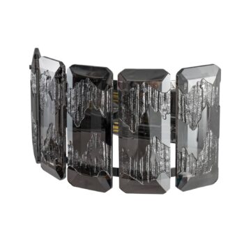 Nástenné svietidlo Orvin, chróm, 2 svetlá, šírka 33 cm, sklo