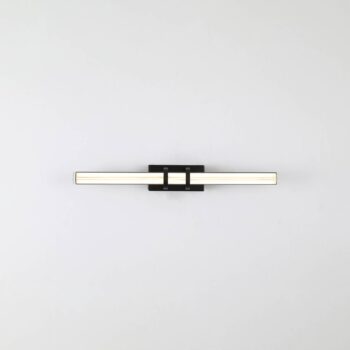 Nástenné svietidlo Parma LED, čierna farba, oceľ, sklo, IP44