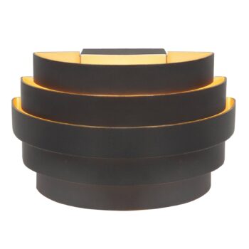 Nástenné svietidlo Scudo, čierne, šírka 20 cm, hliník, G9