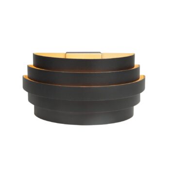 Nástenné svietidlo Scudo, čierne, šírka 25 cm, hliník, G9