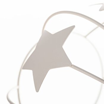 Nástenné svietidlo Stars, piesková farba, kov, Ø 21 cm, zástrčka