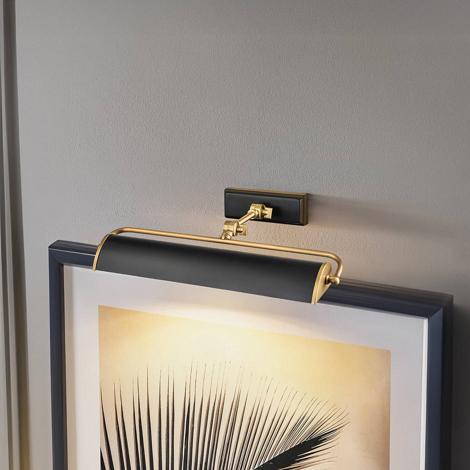 Nástenné svietidlo Winchfield, šírka 45 cm, čierna/mosadz Nástenné svietidlo Winchfield, šírka 45 cm, čierna/mosadz