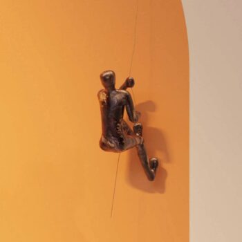 Nástenný objekt KARE Climber Rope, polyresin, výška 51 cm, hnedá farba