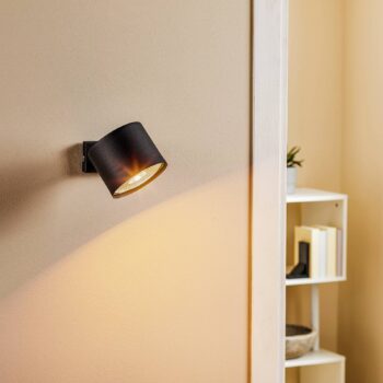 Nástenný ohrievač Bot, čierny, pohyblivý