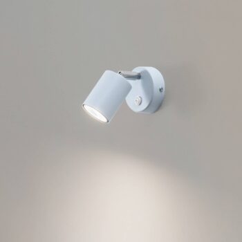 Nástenný reflektor Fun, svetlo modrý, výška 14 cm, nastaviteľný, GU10