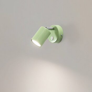 Nástenný reflektor Fun, svetlozelený, výška 14 cm, nastaviteľný, GU10