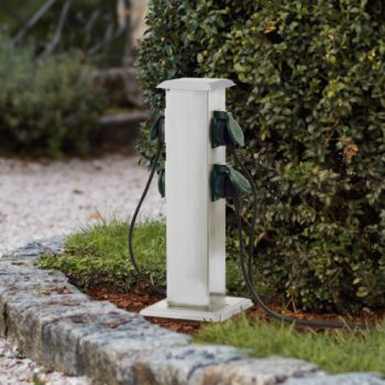 Nerezová stĺpová zásuvková skriňa Park 4