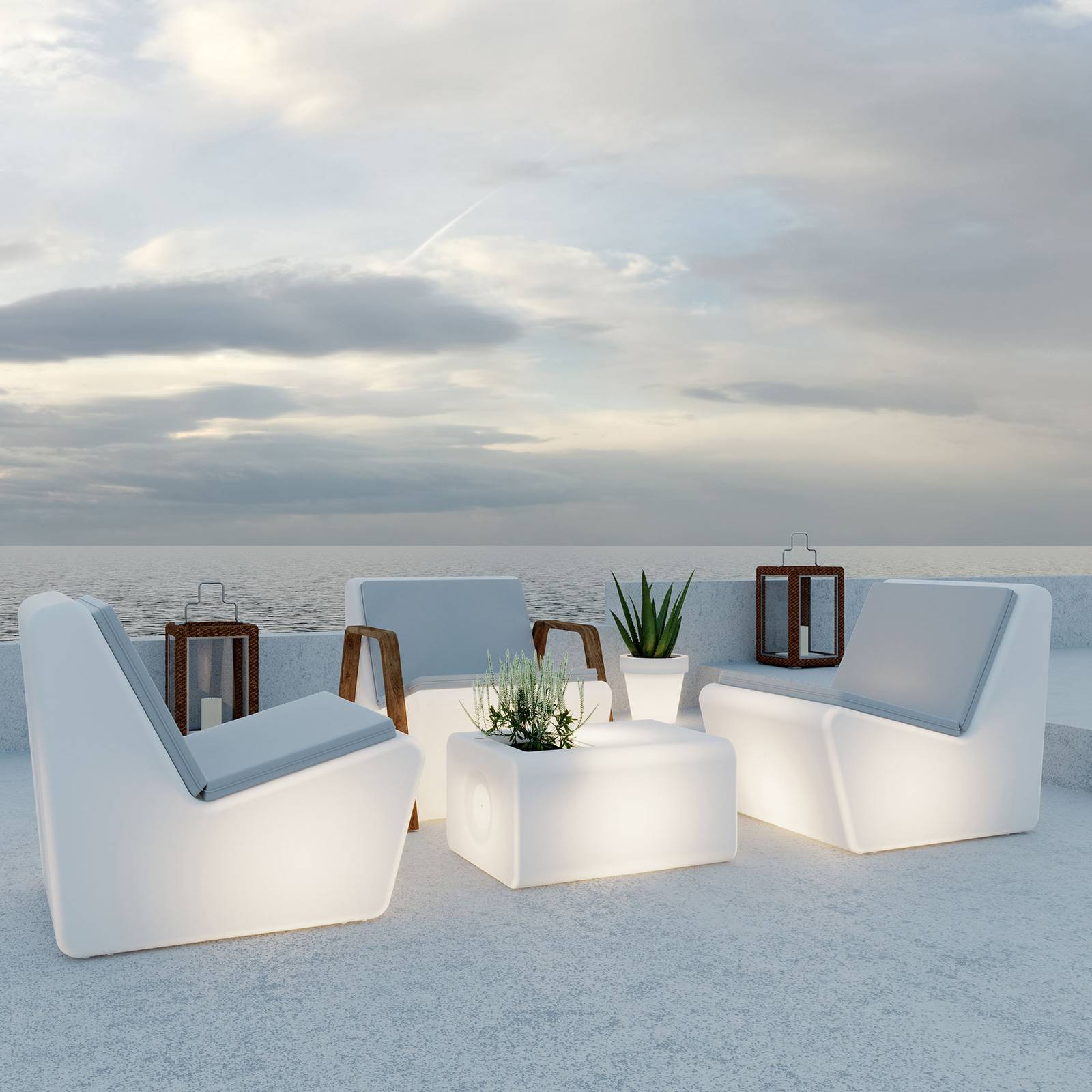 Newgarden Tarida Sit Arms LED kreslo Solar Newgarden Tarida Sit Arms LED kreslo Solar