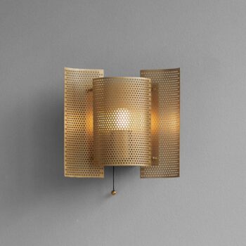 Northern Butterfly perforated nástenné, mosadz