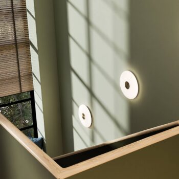 Northern LED nástenné svetlo Glint, Ø 25 cm, sklo, opálovo biele