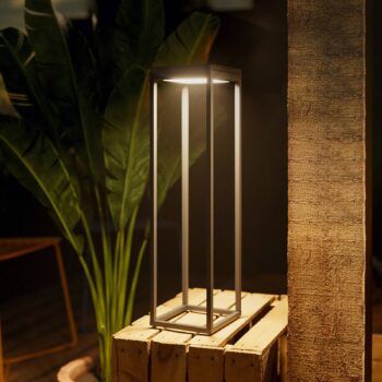 Numove LED solárne svetlo, grafitovo sivé, výška 52,5 cm