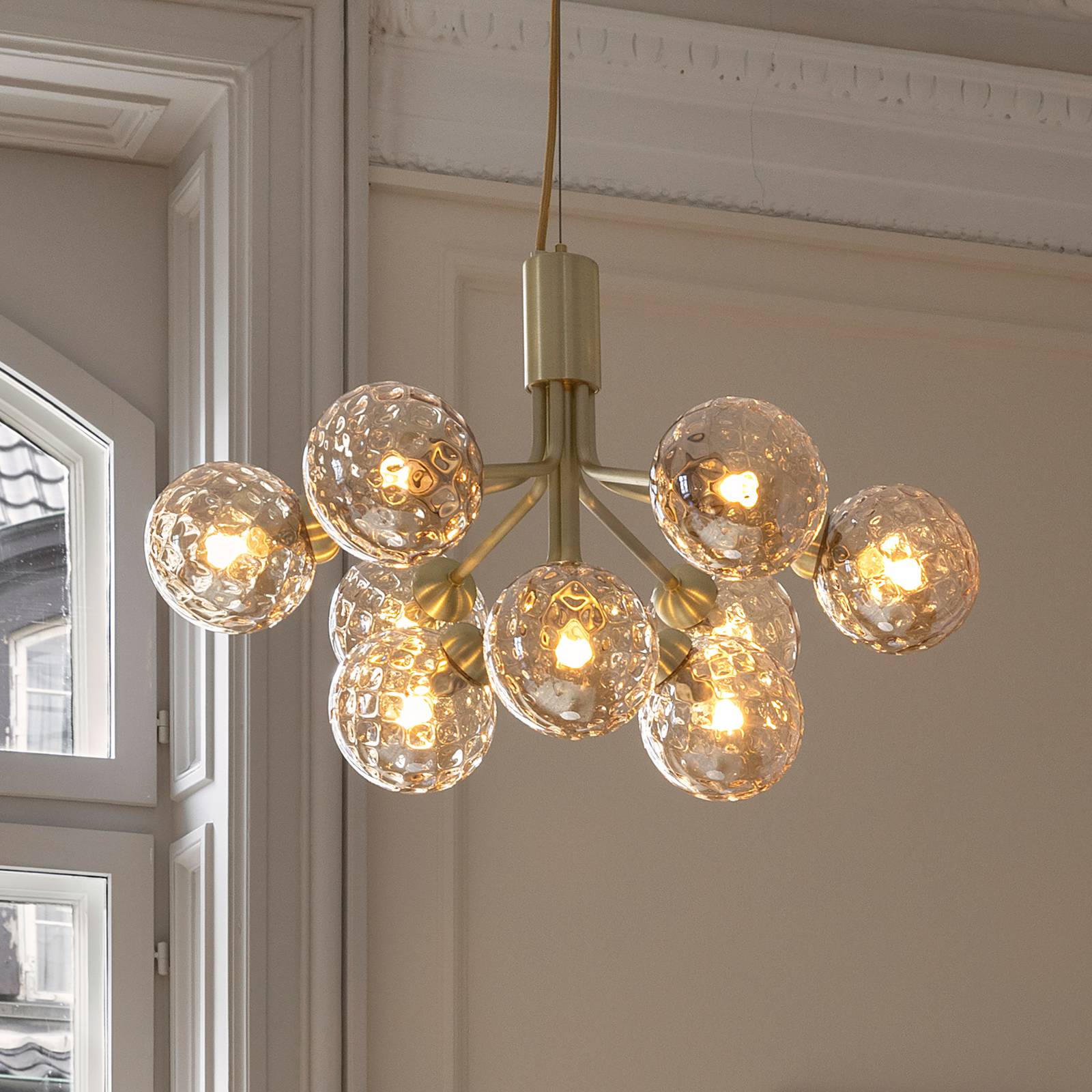 Nuura luster Apiales 9, Ø 60 cm, mosadzno-zlatá farba Nuura luster Apiales 9, Ø 60 cm, mosadzno-zlatá farba