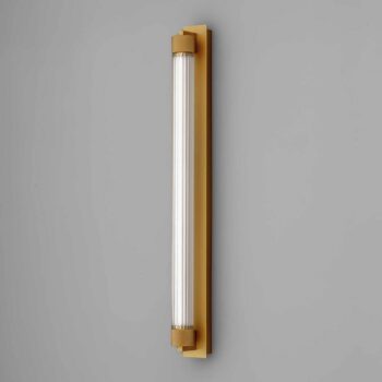 OLEV LED nástenné svetlo CHARMER, hnedé, kov/sklo, 2 700 K IP44