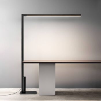 OLEV LED stojacia lampa Crane, 3 000 K, čierne, kovové, stmievateľné