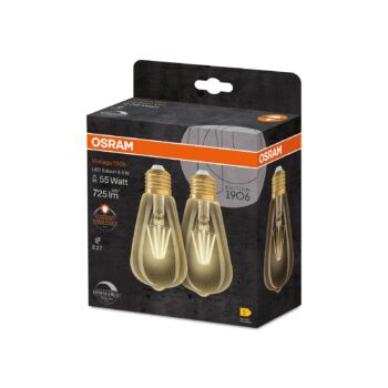 OSRAM 1906 E27 6,5 W LED ST64 824 zlatá stmievateľná 2 ks