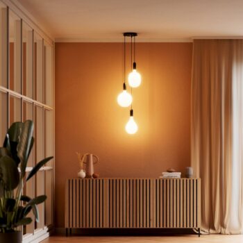 OSRAM Baldachin VINTAGE 1906 PENDULUM, čierny, Ø 20 cm