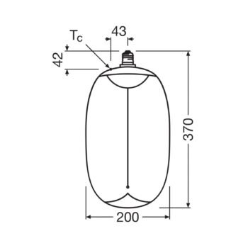 OSRAM LED Big Elipse Oval E27 12W 818 Žiarovka dymová tmavá