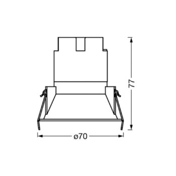 OSRAM LED-Einbauspot TWIST, biela/biela, 840, Ø 7 cm, kov