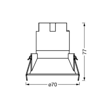 OSRAM LED-Einbauspot TWIST, biela/čierna, 840, Ø 7 cm kov