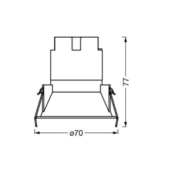 OSRAM LED-Einbauspot TWIST, biela/strieborná, 830, Ø 7 cm, kov