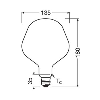 OSRAM LED Vintage 1906 Big Apple E27 7,3W 2700K matná stmievateľná