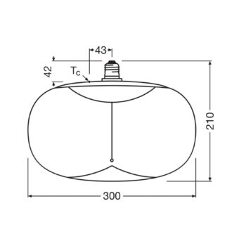OSRAM LED Vintage Big Elipse E27 12W 818 Žiarovka jantárová stmavená