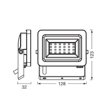 OSRAM LED bodové svetlá Floodlight EA, 5 W, IP65, čierny, hliník