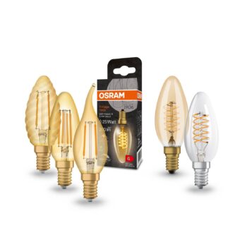 OSRAM LED lampa na sviečku Vintage 1906, E14 Žiarovka 4W 824 zlatá