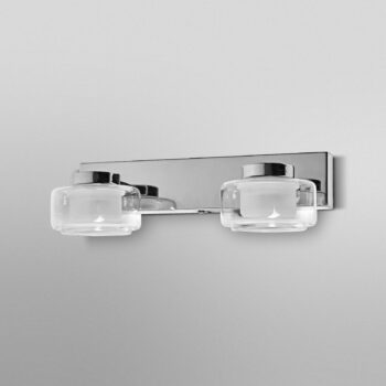 OSRAM LED nástenné svetlo ORBIS FLAME, chróm, 2-pl., CCT, IP44