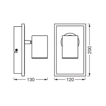 OSRAM LED nástenný reflektor MARS CLICK-SELECT, 1 bodové svetlá, čierny