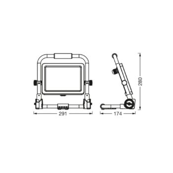 OSRAM LED pracovné svietidlo VALUE, 50 W, čierne, IP65, 6 500 K